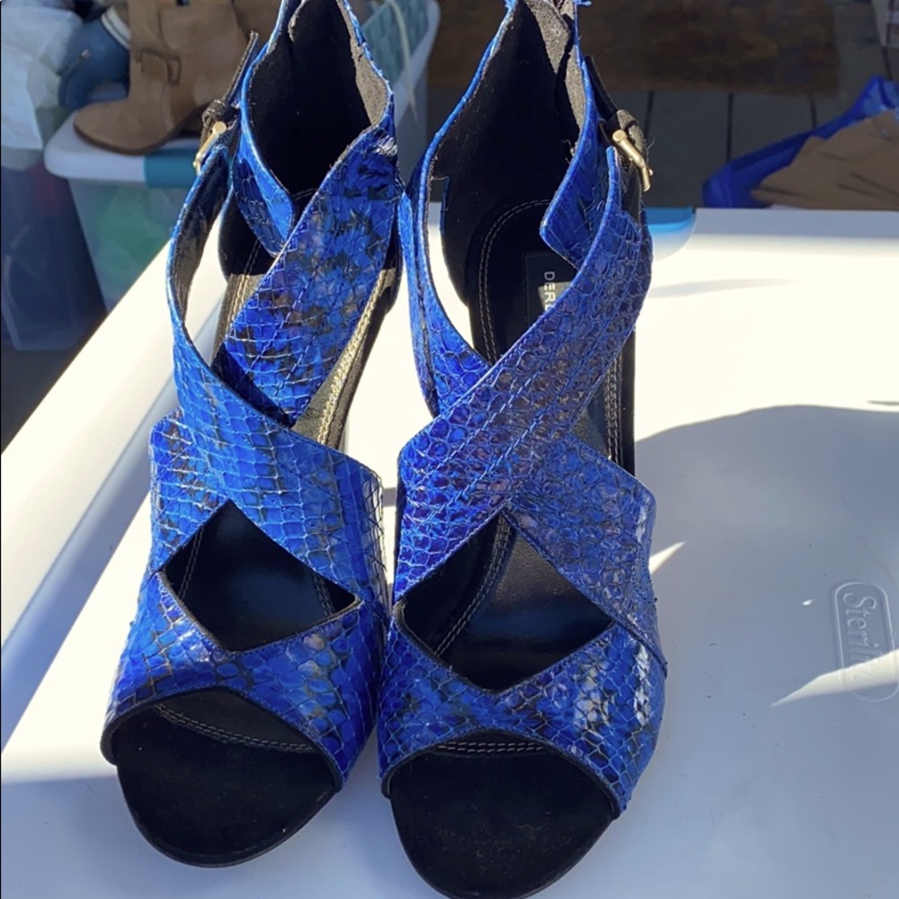 Derek Lam snake skin heels